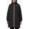 K-way Le Vrai 4.0 Eiffel East Water Repellent Raincoat In Black Pure