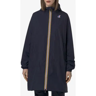 K-way Le Vrai 4.0 Eiffel East Water Repellent Raincoat In Blue Depth
