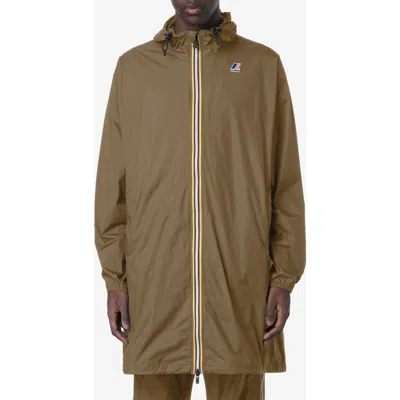 K-way Le Vrai 4.0 Eiffel East Water Repellent Raincoat In Green