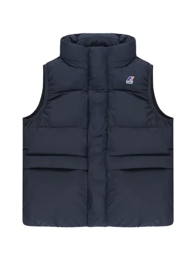 K-way Kids' Le Vrai 4.0 Sleeveless Gilet In Blue