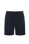 K-way Le Vrai Dorian Poly Cotton Shorts In Blue Depth
