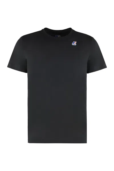 K-way Le Vrai Edouard Cotton Crew-neck T-shirt In Black