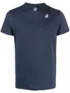 K-way T-shirt With Round Neck And Short Sleeves In Blue