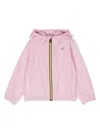 K-way Kids' Two-tone Reversible Rain Jacket In Pink