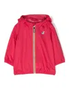 K-way Le Vrai Hooded Zip Jacket In Red