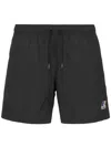 K-way Olivier Elastic Waistband Back Pocket Shorts In Black