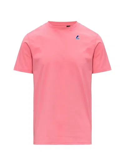 K-way Leonide Crew Neck Packable Short Sleeve Top In Pink