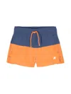 K-way Leslie Logo-patch Swim Shorts In Blue