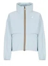 K-WAY LIGHT BLUE AUBETTE MEMORY TOUCH JACKET
