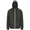 K-way Lightweight Scuba Jacket With Adjustable Hood And Sporty Trim In Black