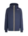 K-way Lightweight Scuba Jacket With Adjustable Hood In Blue
