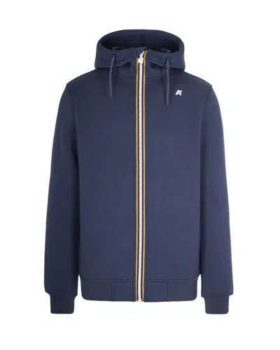 K-way Lightweight Scuba Jacket With Adjustable Hood In Blue