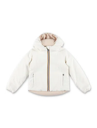K-way Kids' Lily Double Face Jacket In White/pink
