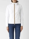 K-way Lily Eco Stretch Thermo Double Jacket In Beige-bianco