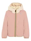 K-way Lily Hooded Fleece-lined Jacket In Pink