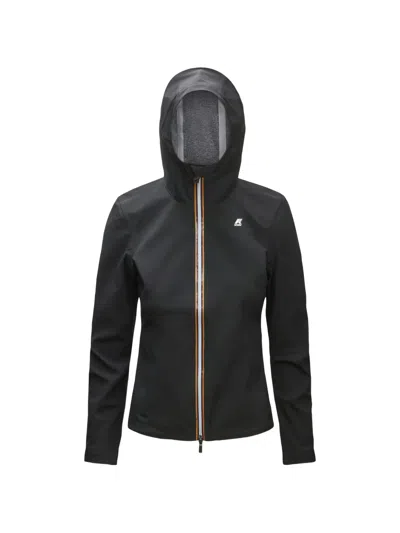 K-way Lily Hooded Zip-up Jacket In Black