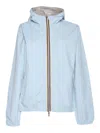 K-way Lily Plus.2 Double Short Down Jacket In Blue