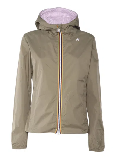 K-way Lily Plus.2 Double Short Down Jacket In Green