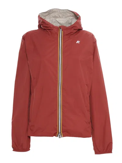 K-way Lily Plus.2 Double Short Down Jacket In Red