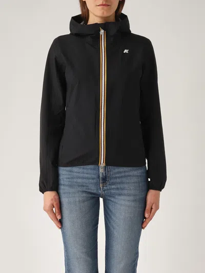K-way Lily Stretch Dot Jacket In Nero
