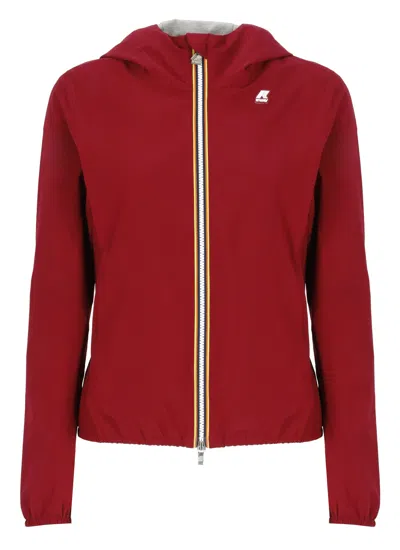 K-way Lily Stretch Poly Jacket In Red