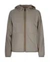 K-way Beige Lily Velour Polar Double Jacket In Gray