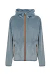 K-way Lily Velor Polar Reversible Jacket In Blue