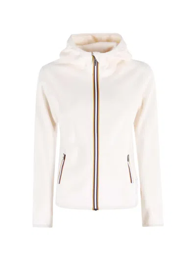 K-way Lily Velour Hoodie In Neutral
