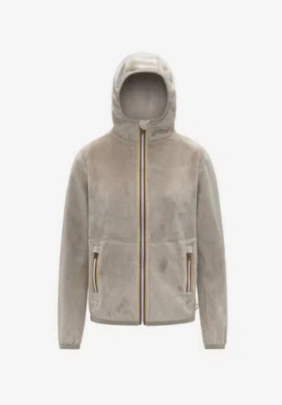 K-way Lily Velour Polar Reversible In Brown