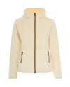 K-way Lily Velour Polar Double White Jacket In Multi