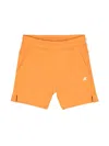 K-way Logo-appliqué Jersey Shorts In Orange