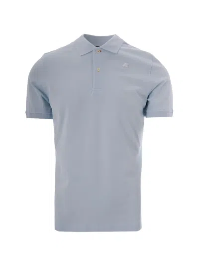 K-way Light Blue Solid Shirt Collar Polo