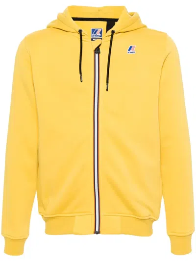 K-way Man Jacket Acid Green Size Xxs Polyamide In Yellow