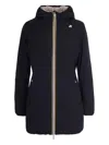 K-way K Way Sophie Plus Reversible Hooded Jacket In Blue