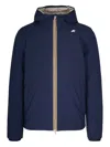 K-way Logo-detail Hooded Jacket In Blue