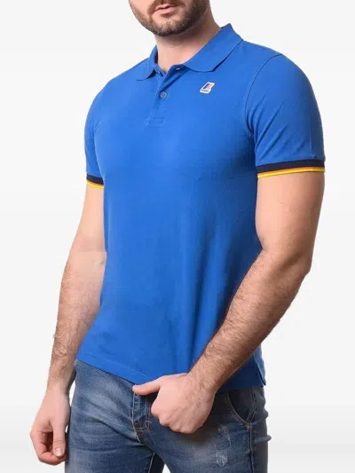 K-way Logo-detail Polo Shirt In Blue