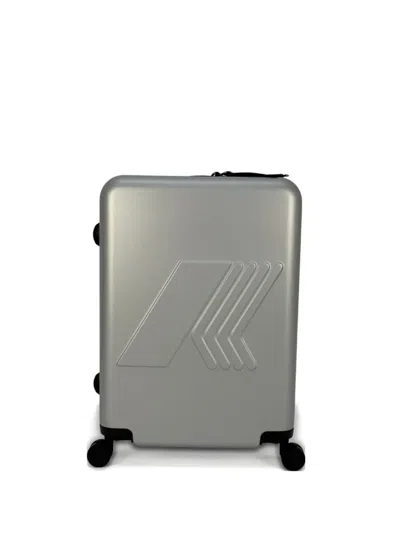 K-way Logo-embossed Luggage In Gray