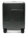 K-way Logo-embossed Suitcase In Green