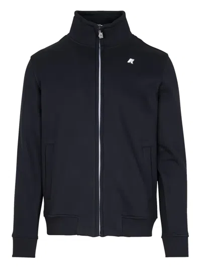 K-way Logo-embroidered Track Jacket In Blue