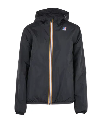 K-WAY LOGO HOODED CASUAL JACKET