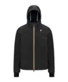 K-way Logo Hooded Casual Jacket In Black
