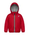 K-way Logo Hooded Rain Jacket In Red