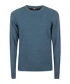 K-way Logo Long Sleeve Sweater In Blue