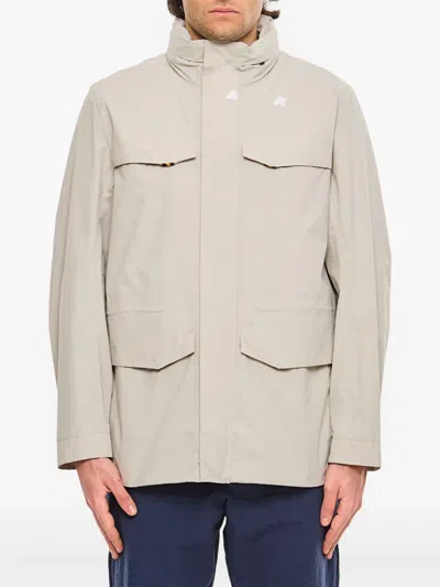 K-WAY LOGO-PATCH COAT