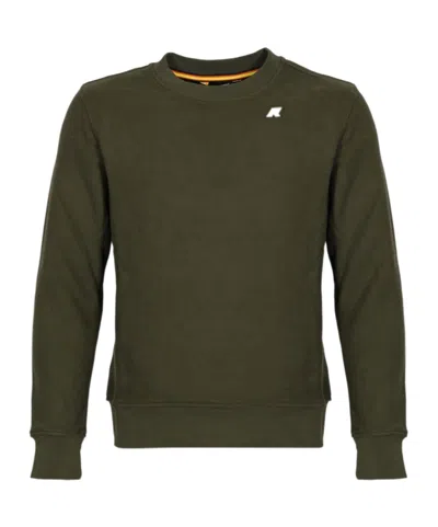 K-way Logo-patch Crewneck Sweatshirt In Green