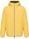 K-way Logo-patch Hooded Padded Jacket In Yellow