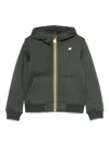 K-way Logo-patch Hoodie In Green