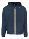 K-way Logo-patch Jacket In Blue