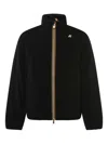 K-way Black Valentine Plain Warm Casual Jacket In Black