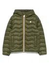 K-way Logo-patch Jacket In Green